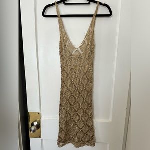 Gold Layering Mini Dress